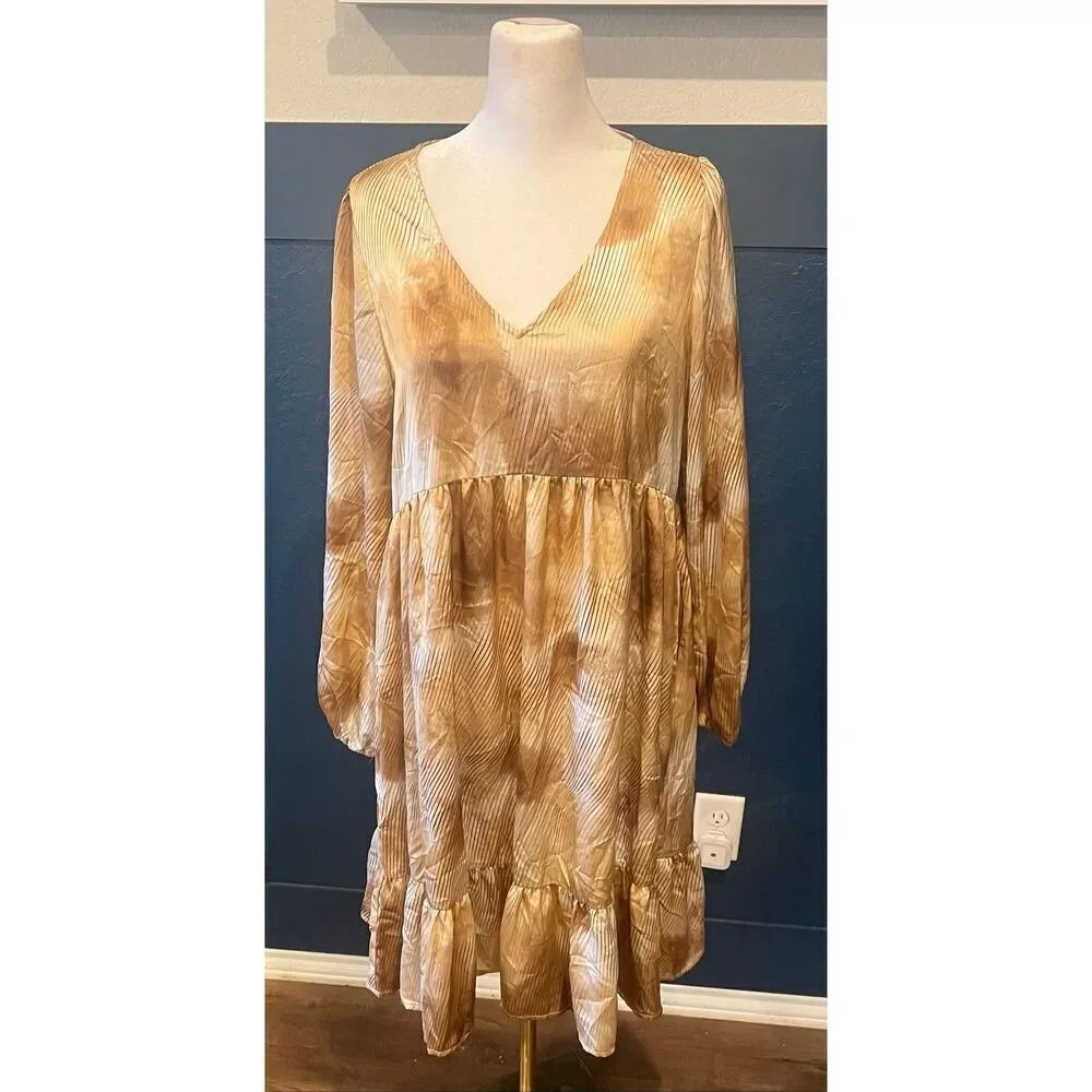 Jodifl gold dress # G9686-2 - Small
